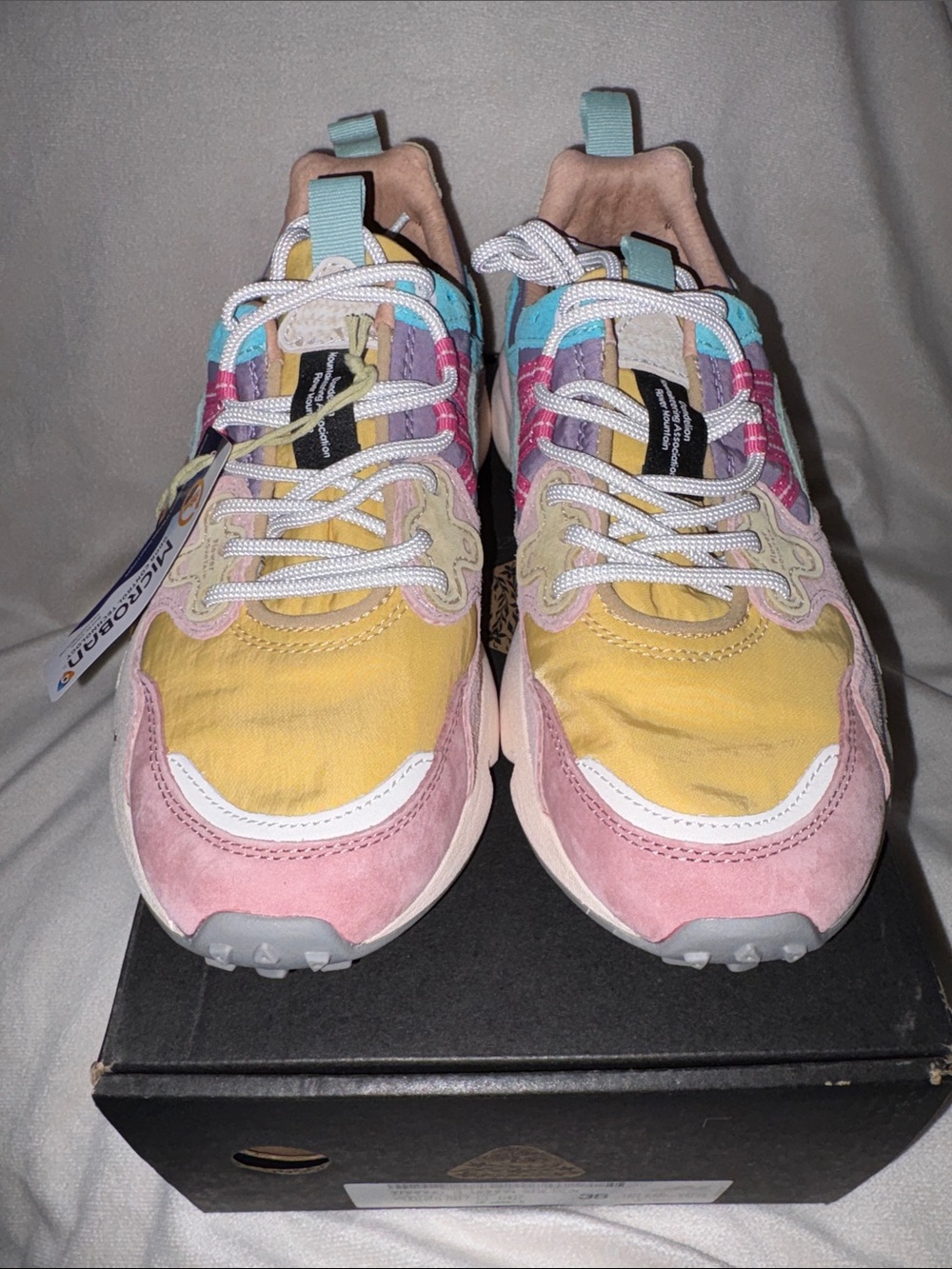 NWT Flower Mountain Yamano 3 Sneaker in Pink-Ocher-Light Pink - Picture 8 of 16